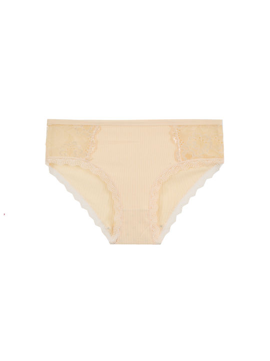 Ψηλόμεσα Γυναικεία Slip MultiPack με Δαντέλα Multicolour