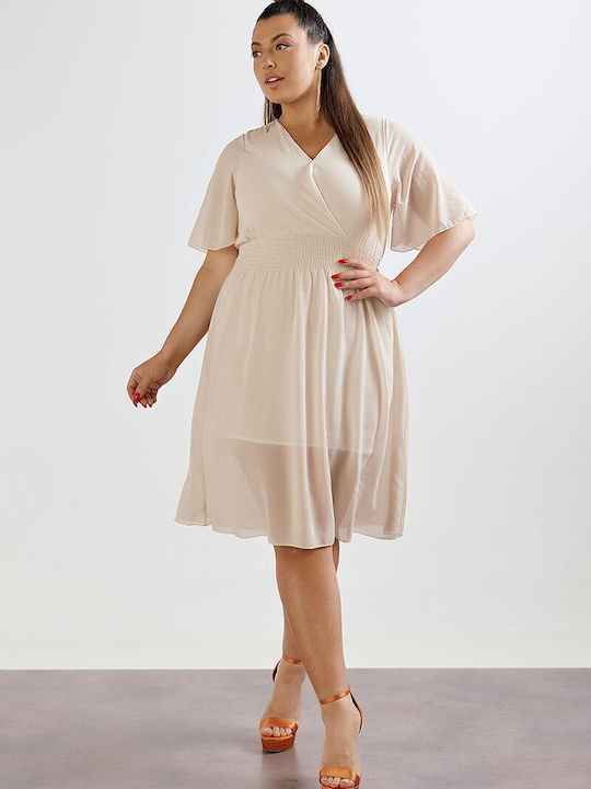 Midi Dress Beige