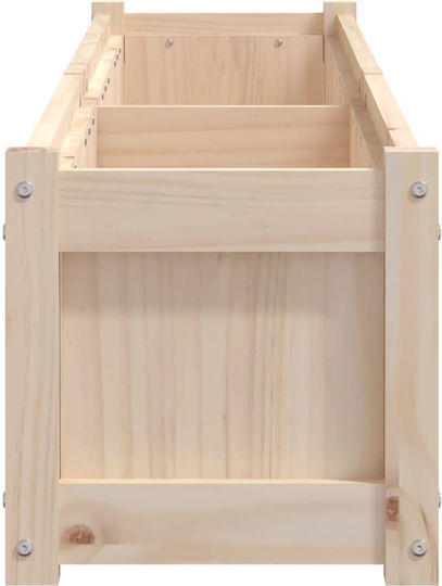 vidaXL Set 2 Planters Wooden Brown