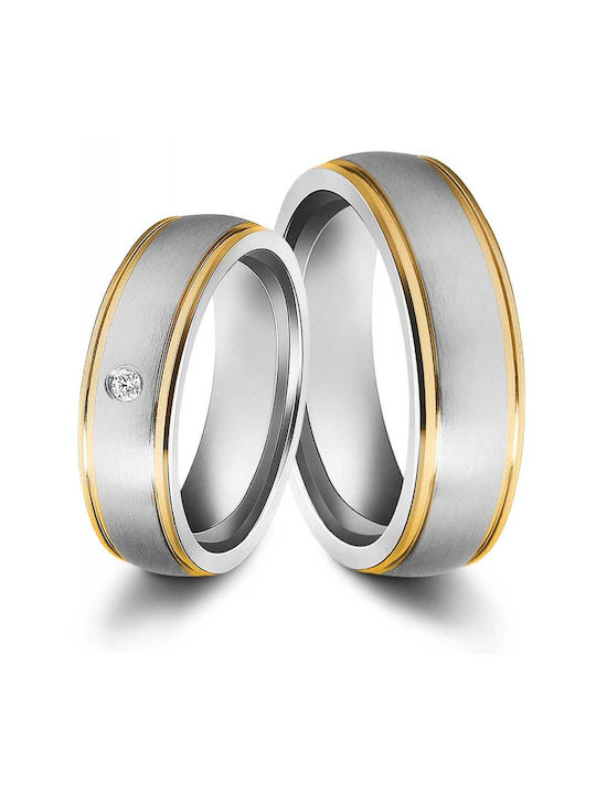 Akzent Women's Gold Plated Steel Spinner Ring