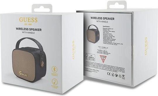 Guess 4G Leather Script Logo Bluetooth високоговорител 5W с живот на батерията до 2 часа Черен