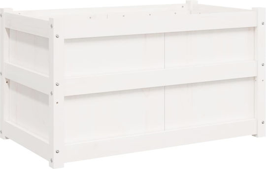 vidaXL Planter Box Wooden White 90x50x50cm.