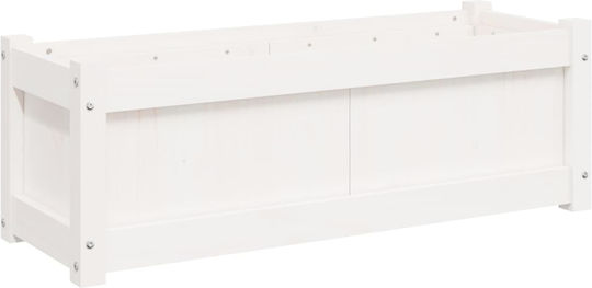 vidaXL Planter Box Wooden White 90x31x31cm.