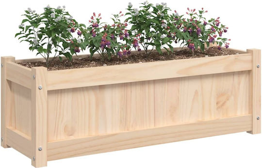 vidaXL Blumenkasten Hölzernes Beige 90x31x31cm.
