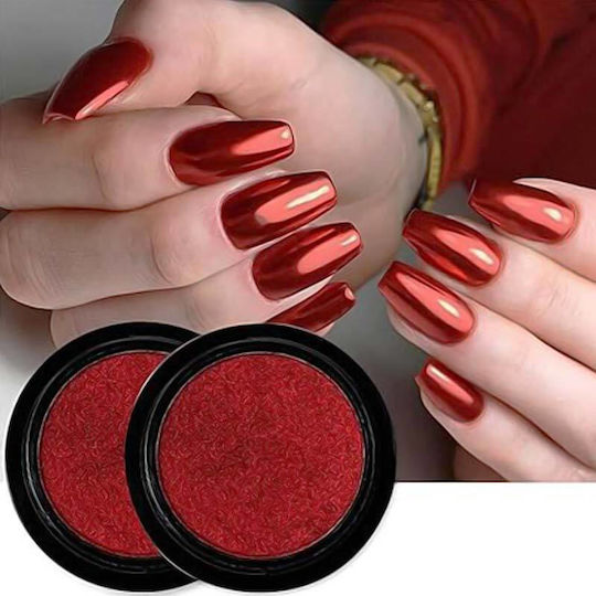 Vicky Decorating Powder for Nails in Red Color 1pcs
