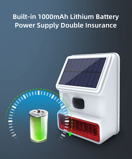 Wireless Alarm Siren Battery Outdoor 100dB 5V