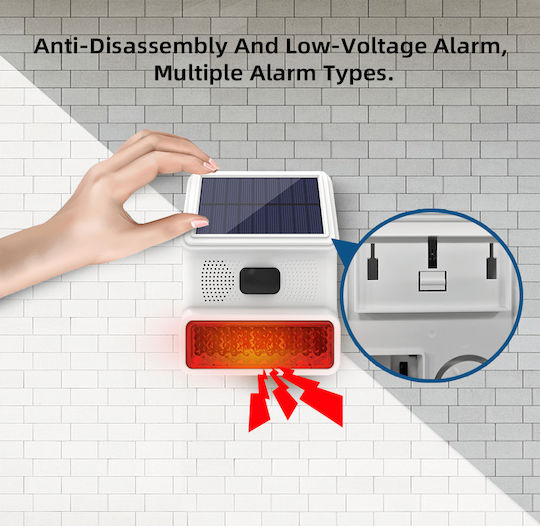 Wireless Alarm Siren Battery Outdoor 100dB 5V