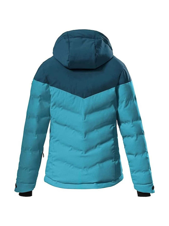 Killtec Waterproof Kids Casual Jacket Windproof with Lining & Hood Turquoise