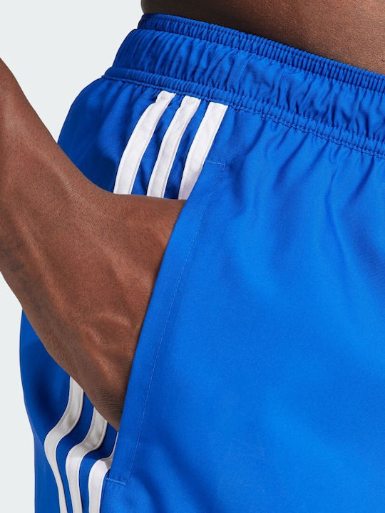 Adidas 3-stripes Clx Swim Herren Badehose Blau Monochrom