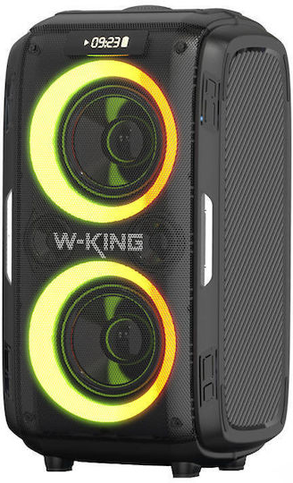 W-King Karaoke Speaker with Wireless Microphones and Lighting Effects T9 Pro Black