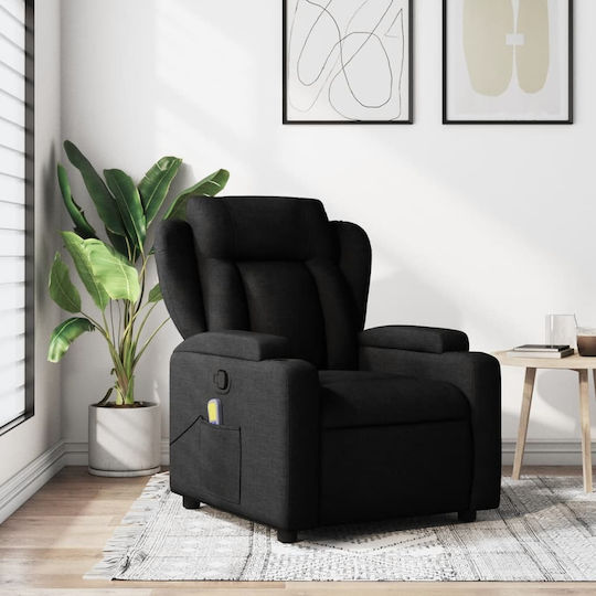 Relaxsessel Friseurwaschbecken mit Fußhocker Black 77x94.5x100cm