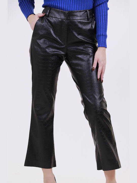 Twenty 29 Women's Leather Trousers Black