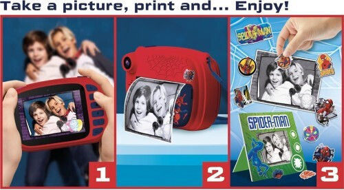 Lisciani Giochi Spiderman Print Cam Compact Φωτογραφική Μηχανή Θερμικής Εκτύπωσης Πολύχρωμη