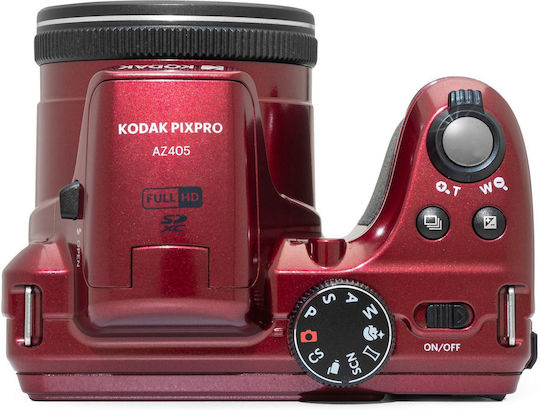 Kodak PIXPRO AZ405 Compact Φωτογραφική Μηχανή 20MP Οπτικού Ζουμ 40x με Οθόνη 2.3" και Ανάλυση Video 1280 x 720 pixels Κόκκινη