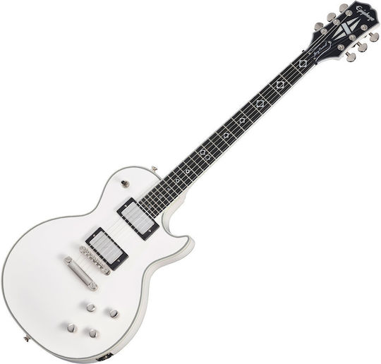 Epiphone Prophecy Chitară Electrică Tăietură unică cu HH Configurație Doze Albă