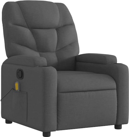 Relaxsessel Friseurwaschbecken mit Fußhocker Dark Grey 74x89x100cm