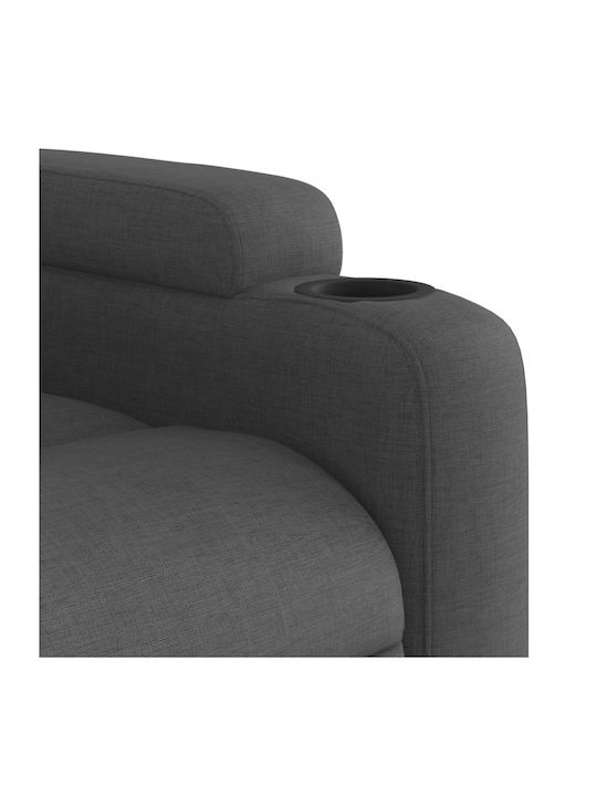 Fotoliu Relax Masaj cu Puf Gri închis 74x89x100cm