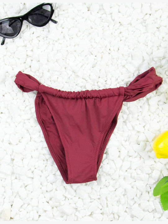 Bikini Slip Burgundisch