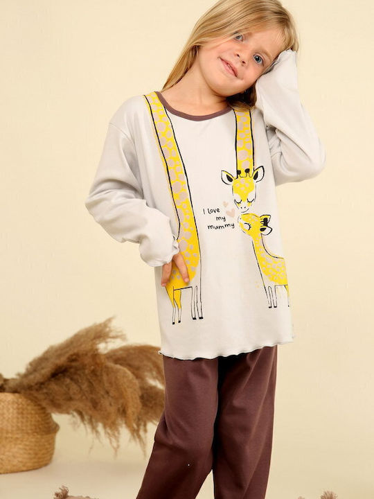 Happy Family Kids' Pajamas Winter Gray