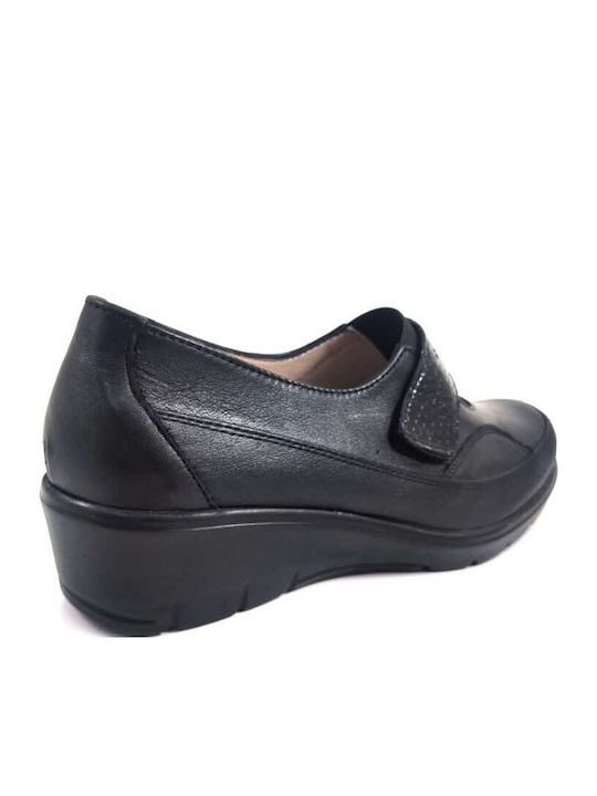 Γυναικεία Slip-On Δερμάτινα Μαύρα