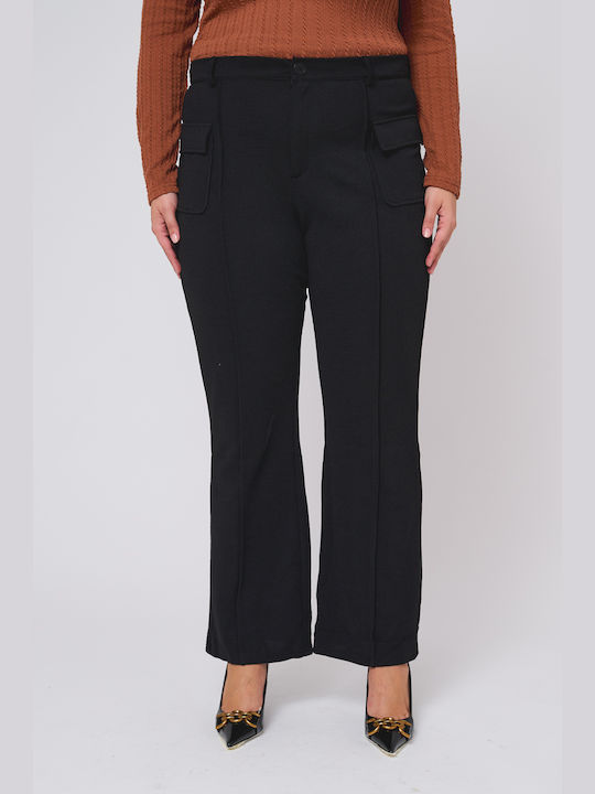 Women's Fabric Trousers Black