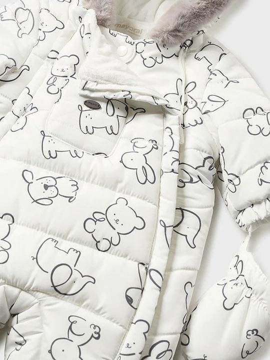 Mayoral Dog Outfit Baby Bodysuit for Going Out Long-Sleeved White