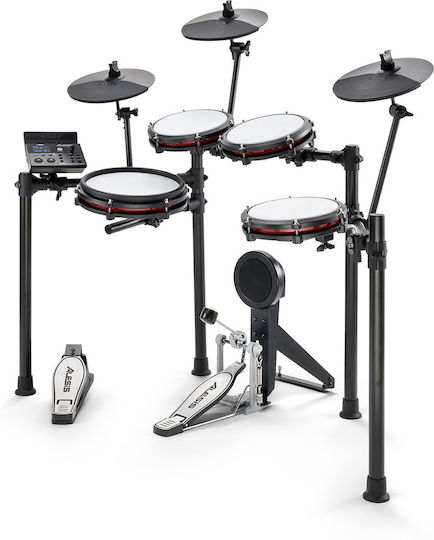 Alesis Elektronische Drumsets Nitro Max in Schwarzes Farbe mit Hocker, Mit Kopfhörern & Mit Baguettes