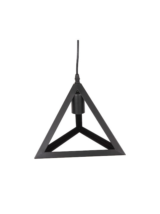HomeMarkt Pendant Light Black with Socket E27 23x23x124cm