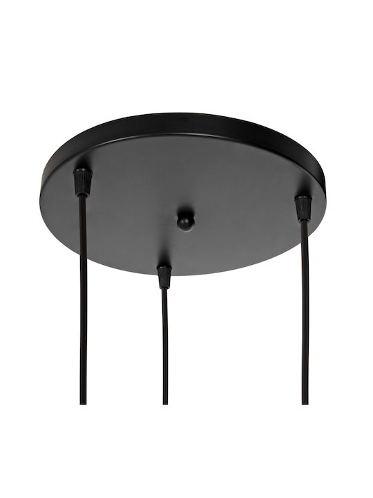 HomeMarkt Pendant Light Black with Socket E27 23x23x124cm