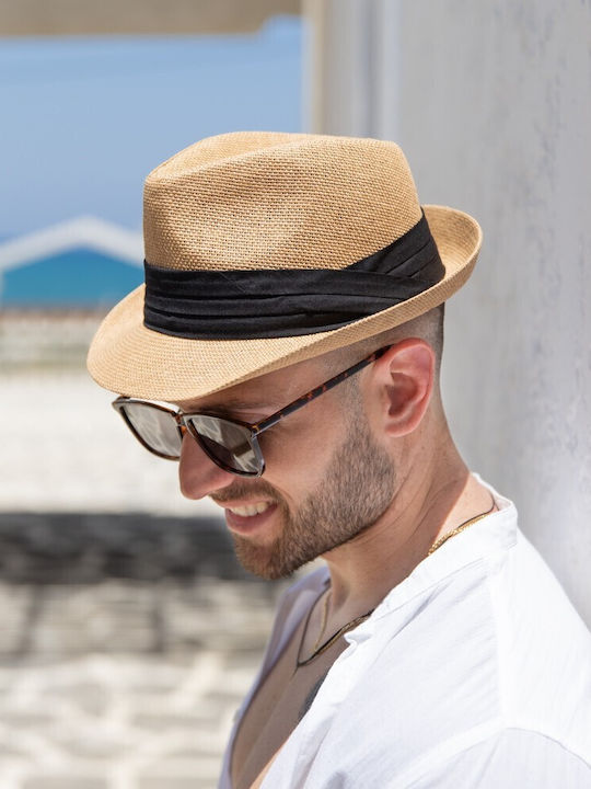 Aquablue Straw Men's Hat Brown