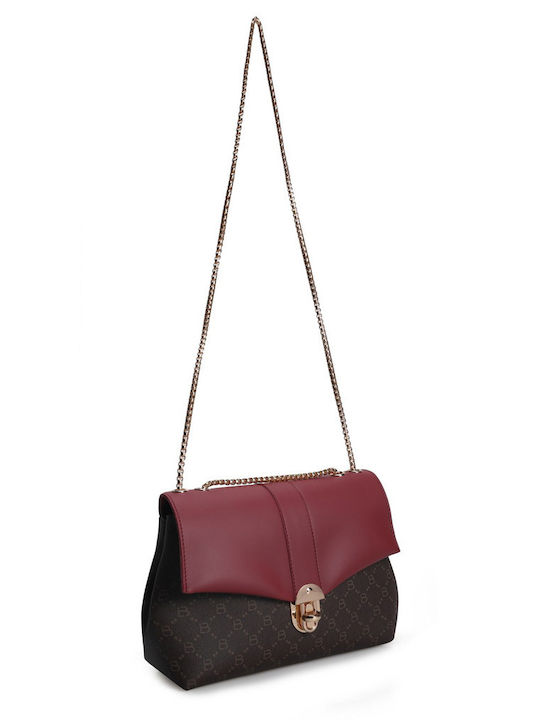 Damentasche Schultertasche Black / Bordeaux