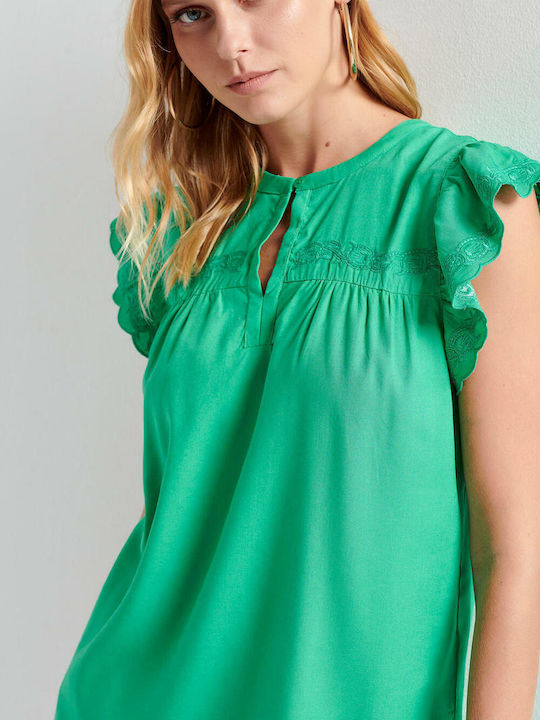 Bill Cost pentru Femei Bluză Mâneci scurte Green