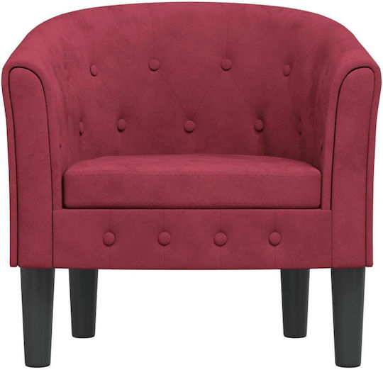 Sessel Samt Bordeaux 70x56x68cm