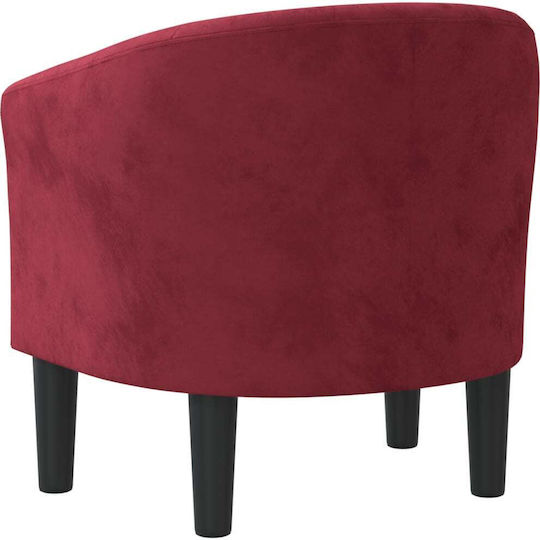 Sessel Samt Bordeaux 70x56x68cm