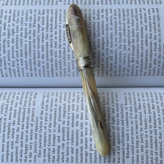 Visconti Πένα Γραφής Ασημί με Μπλε Μελάνι