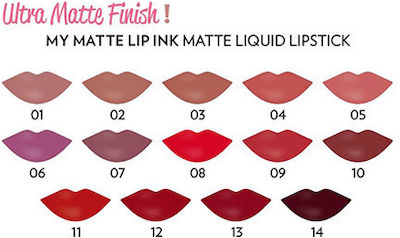 Golden Rose My Matte Lip Ink Liquid Lipstick Matte Red 5ml