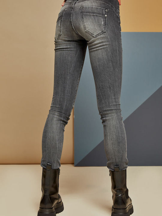 Edward Jeans Blugi pentru femei cu croială skinny Gri