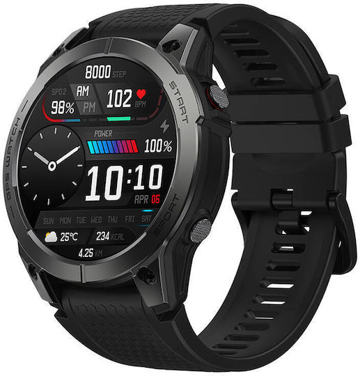 Zeblaze Stratos 3 46mm Smartwatch with Heart Rate Monitor (Black)