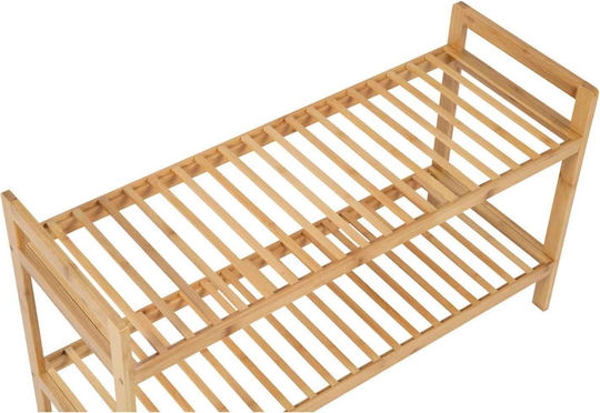 Andrea House Montat pe perete Raft Baie Bambus 70x26x40cm Albastră