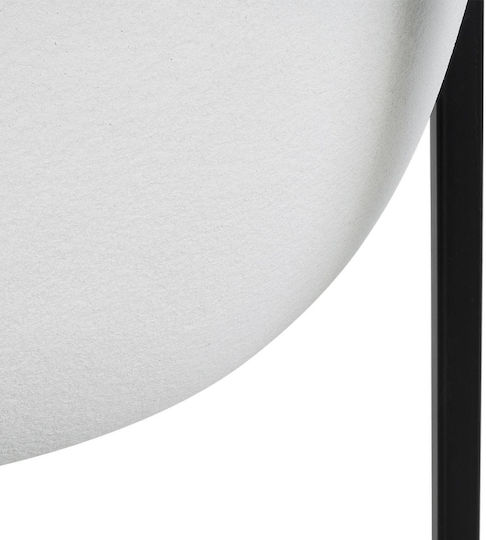 GloboStar Fiori Κασπώ Μεταλλικό Λευκό με Βάση 60x60x60εκ.