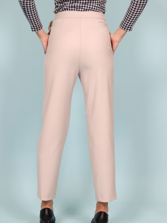 Women's Fabric Trousers Beige