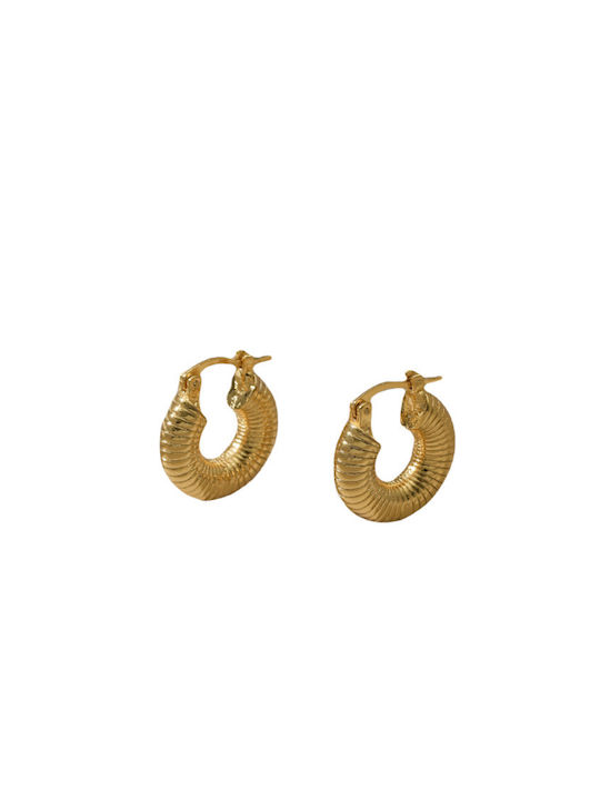 Sixpann Earrings Hoops Gold Plated