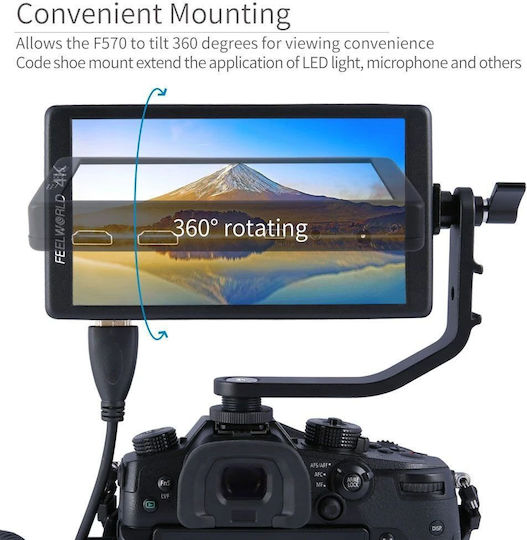 FeelWorld Tilt Arm For 5.0" To 5.7" Monitor Аксесоари за Фотоапарати