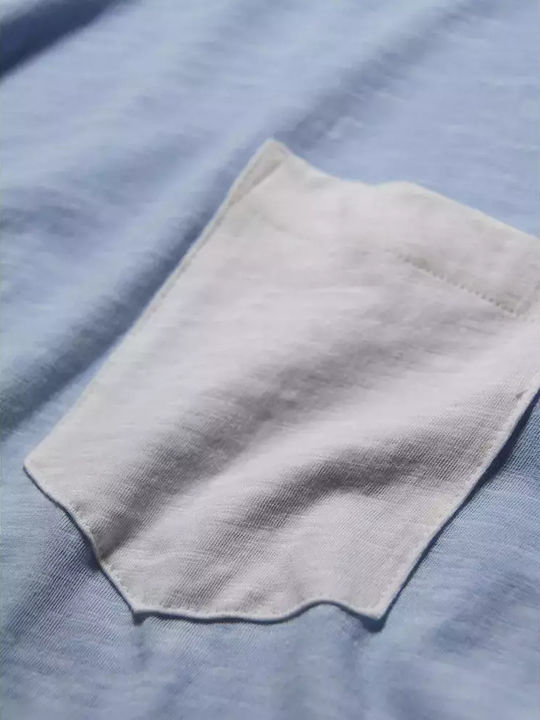 T-shirt μπλε παστέλ