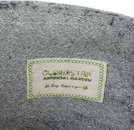 GloboStar Galicia Übertopf Polyester Gray mit Gestell 52x52x80εκ.