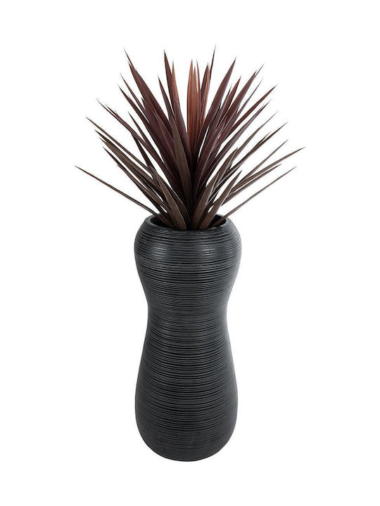GloboStar Barrio Planter Polyester Black with Stand 40x40x93cm.
