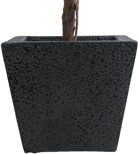 GloboStar Karraspio Planter Polyester Black with Stand 34x34x30cm.