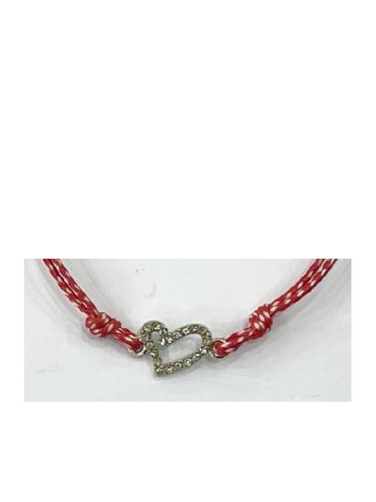 Kostibas Fashion Bracelet Martaki with design Heart made of Cord