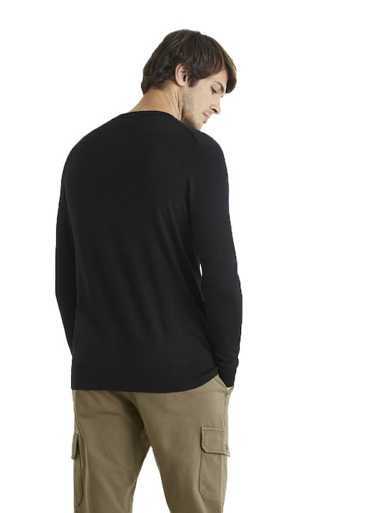 Celio Herren Langarm-Pullover Schwarz