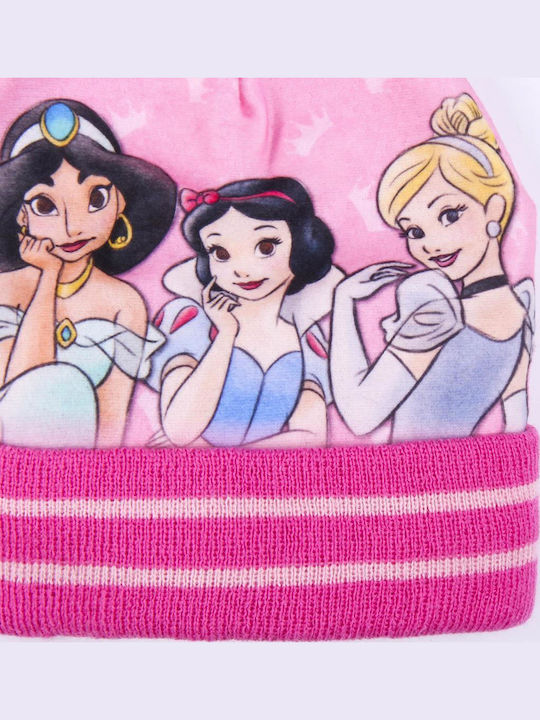 Disney Kinder Beanie Set mit Gestricktem Rosa Ohrenschützer mit Handschuhen